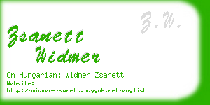 zsanett widmer business card